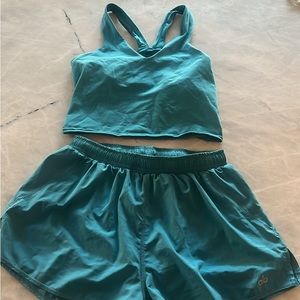 ALO Sports Bra + Shorts Set